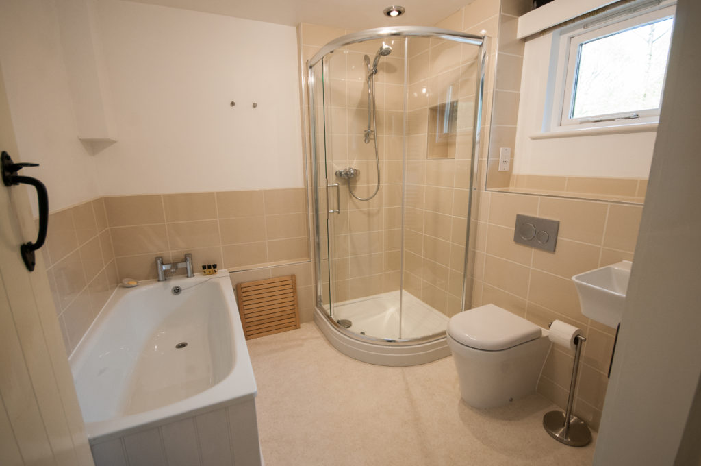 Bathroom of All Saints Cottage, a charming 1-bedroom holiday cottage near Pewsey, Avebury and Marlborough in Wiltshire